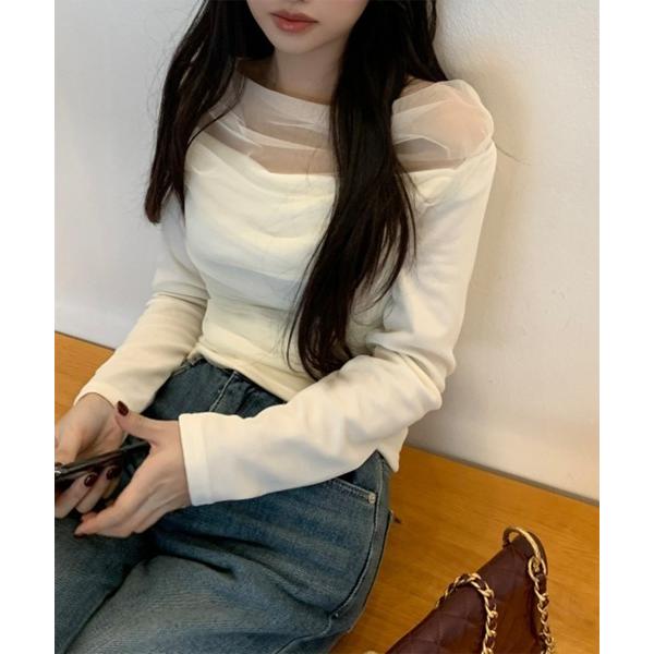 「by muni:r」 長袖カットソー FREE アイボリー レディース