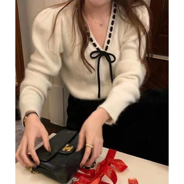 「by muni:r」 ニットカーディガン FREE アイボリー レディース