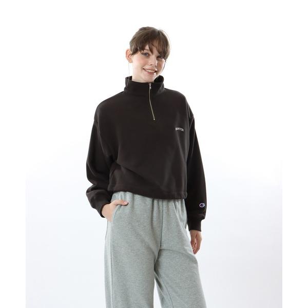 「Champion」 スウェットカットソー MEDIUM チャコール レディース