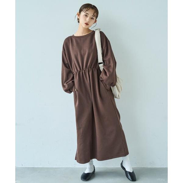 「mil」 長袖ワンピース X-SMALL ブラウン レディース