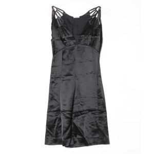 「miu miu」 キャミソールワンピース 38 ブラック レディース