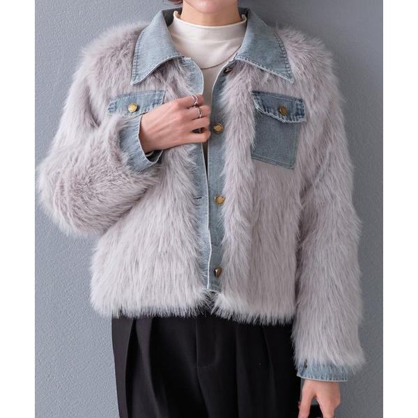 「STYLEBLOCK」 デニムジャケット FREE グレー レディース