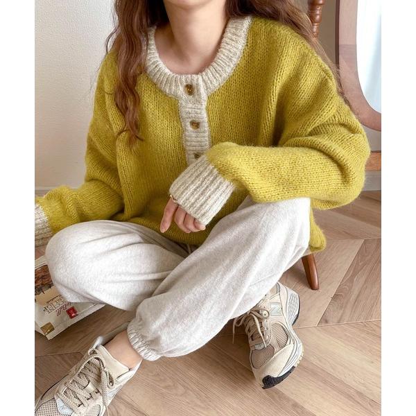 「Java」 長袖ニット LARGE イエロー レディース