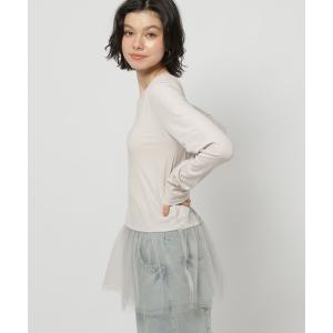 「niko and...」 長袖カットソー MEDIUM グレー レディース