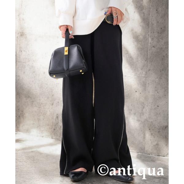 「antiqua」 スウェットパンツ R ブラック レディース
