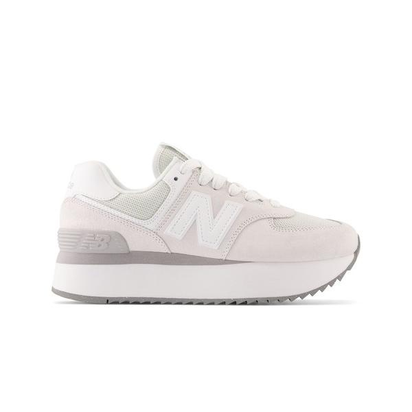 「New Balance」 ローカットスニーカー 24.5cm ライトグレー レディース