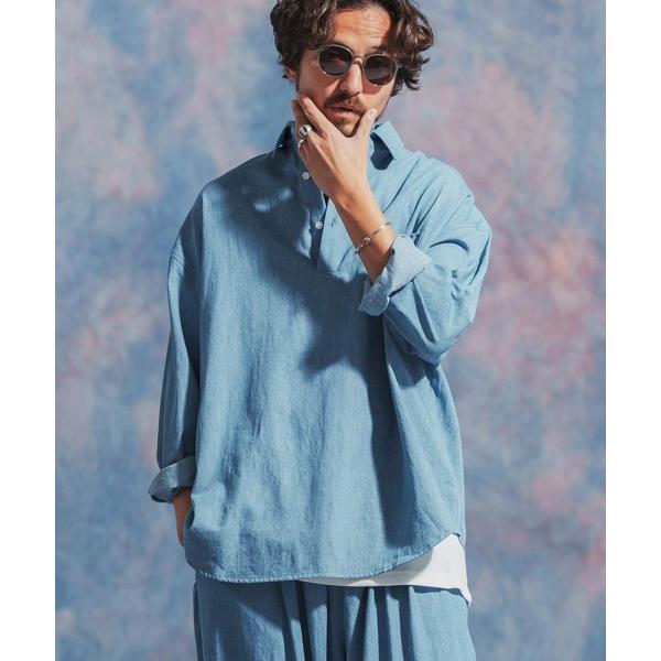 「Jih Nunc」 長袖シャツ S ブルー メンズ