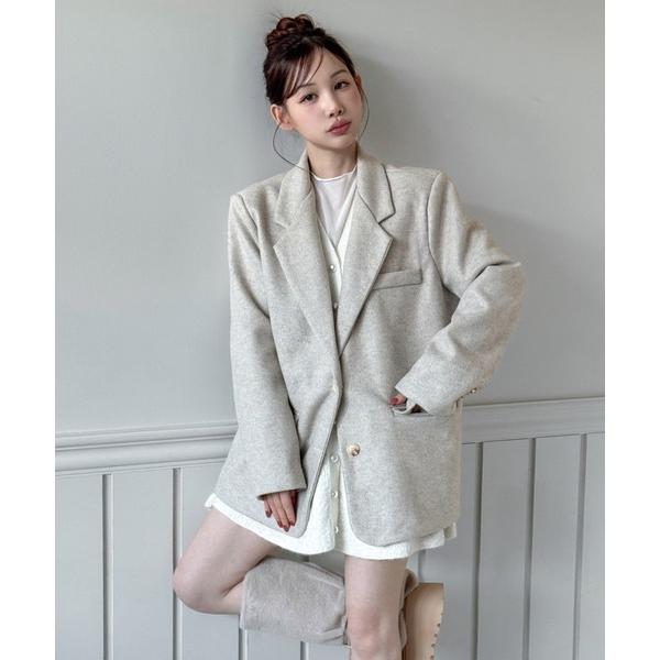 「by muni:r」 テーラードジャケット FREE ベージュ レディース