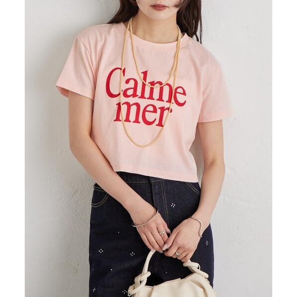 tシャツ 半袖 「新色BRN/5色展開/短丈で使いやすい」カラーロゴチビTシャツ レディース