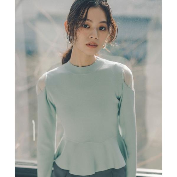 「NATURAL BEAUTY BASIC」 長袖ニット FREE ブルー レディース