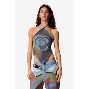 チューブトップ ベアトップ 「Desigual×MASHA POPOVA」グラデーションハート ハルタートップスタイルボディスーツ
