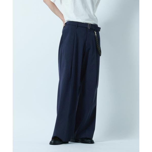 ワイドパンツ スラックス 入学式 「LUXURY+EASY」Design Belt Wide Sla...