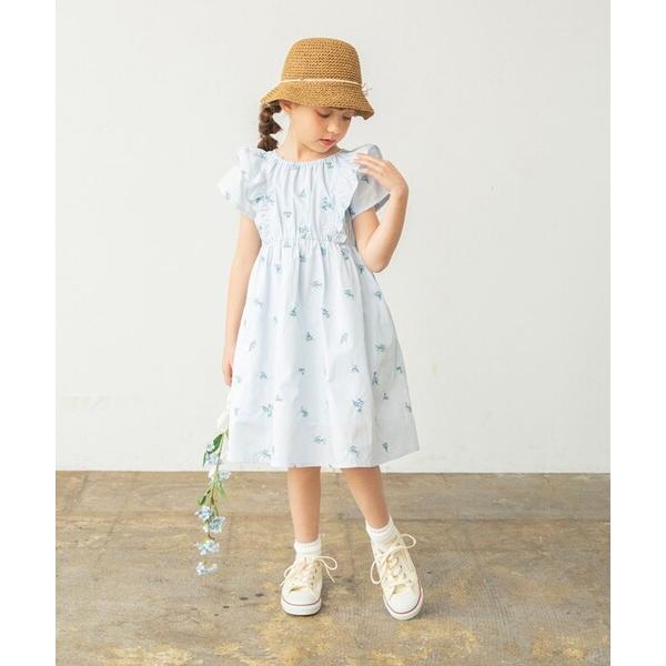 ワンピース 「おそろい」花刺しゅうワンピース キッズ 子供服 女の子