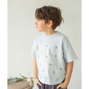 tシャツ 「おそろい」花刺繍半袖Tシャツ キッズ...の商品画像
