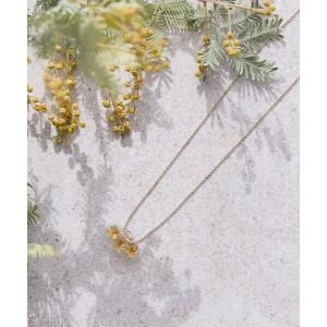 ネックレス 「HARIO Lampwork Factory」ネックレス ひとふさのミモザ レディース