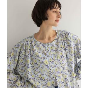 リネンシャツ ブラウス シャツ 「natural by clip」TEN/Lフラワーブラウス レディース