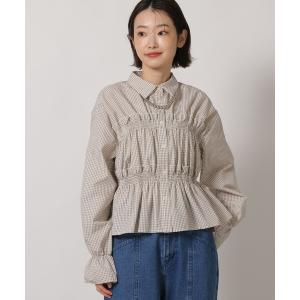 ブラウス シャツ チェックフリルシャツ / 657104 レディース