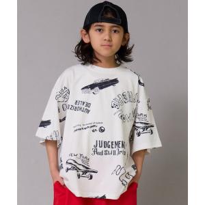 tシャツ 「綿100%」総柄プリント オーバーサ...の商品画像
