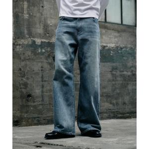 ジーンズ vintage wash straight denim pants / ヴィンテージウォッシュストレートデニムパンツ メンズ レディース