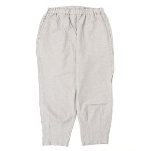 パンツ 綿麻ストレッチタックパンツ レディース