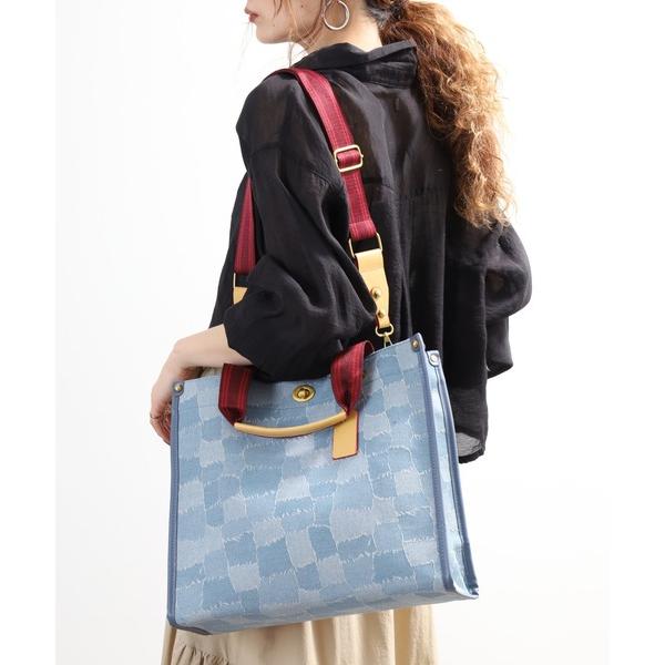 トートバッグ デニム パッチワーク 2WAY トートバッグ レディース