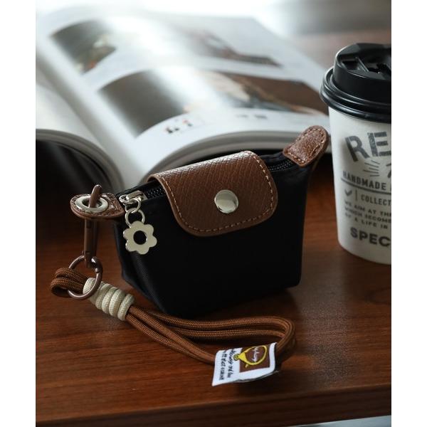 キーホルダー ミニポーチ付きバッグチャーム 小物入れ コインケース