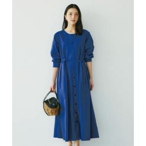 ワンピース リブ　イン　コンフォート　イラストレーター杉浦さやかさんとつくった　大人の麻混ワンピース「ロイヤルブルー」