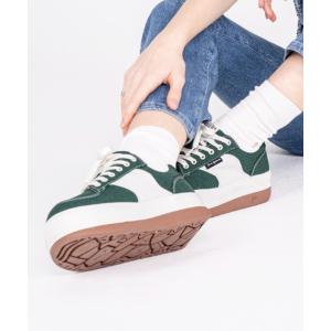 「poseganch」 ローカットスニーカー 24.5cm グリーン レディース