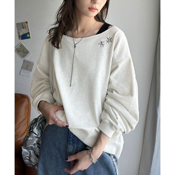 「Java」 スウェットカットソー MEDIUM グレー レディース