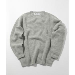 「Harley of Scotland」 長袖ニット 38 ライトグレー メンズ