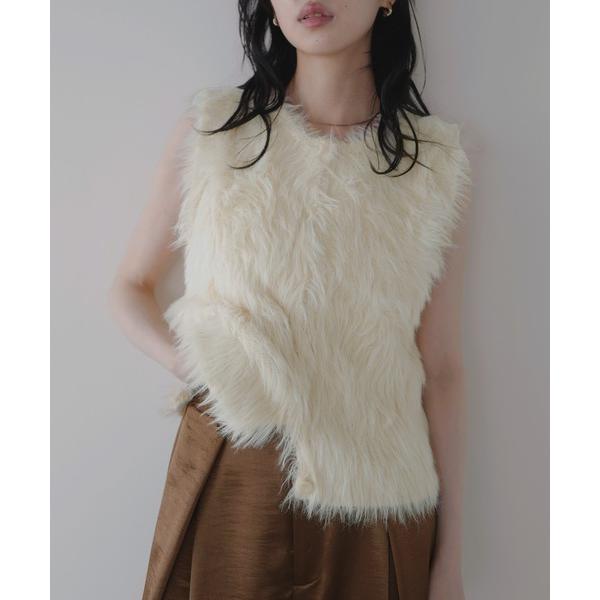 「LIAN」 ニットベスト FREE アイボリー レディース