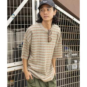 「niko and...」 半袖ニット LARGE ベージュ メンズ
