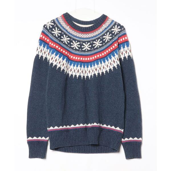 「American Eagle」 長袖ニット M ブルー メンズ