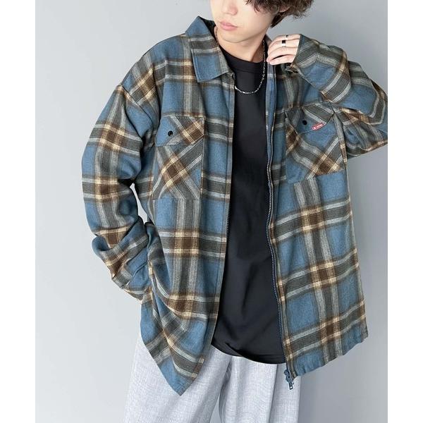 「Java」 長袖シャツ LARGE ブルー メンズ