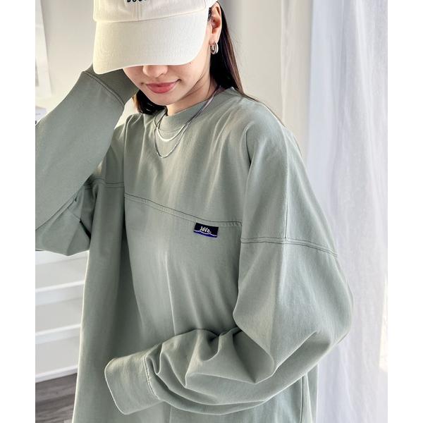 「Java」 長袖カットソー MEDIUM グリーン レディース