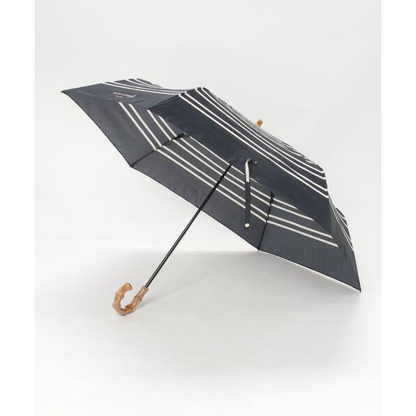 「Mackintosh」 ボーダー柄傘 - ネイビー レディース