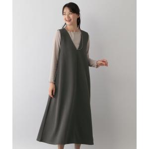 「GLOBAL WORK Smile Seed Store」 ノースリーブワンピース MEDIUM チャコール レディース