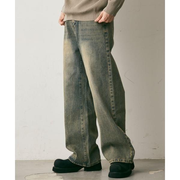 ジーンズ Vintage Wash Straight Leg Denim Pants / ビンテージ...