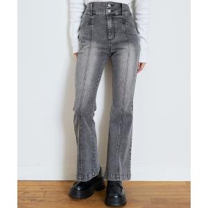 パンツ 「ストレッチ」スタイルアップフレアデニムパンツ キッズ 子供服 女の子