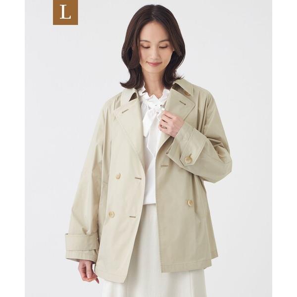 トレンチコート コート 「L」「はっ水・ウォッシャブル」SOLOTEXタフタコート レディース