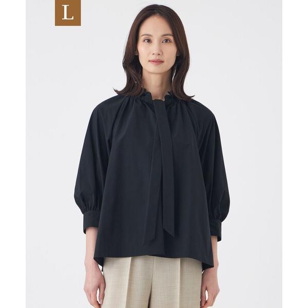 ブラウス シャツ 「L」「はっ水・ウォッシャブル」フリーモーションタフタブラウス レディース