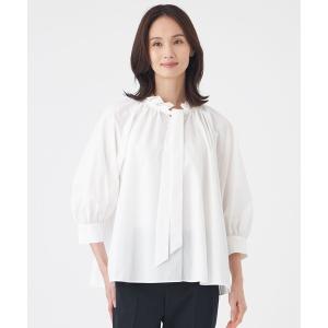 ブラウス シャツ 「はっ水・ウォッシャブル」フリーモーションタフタブラウス レディース