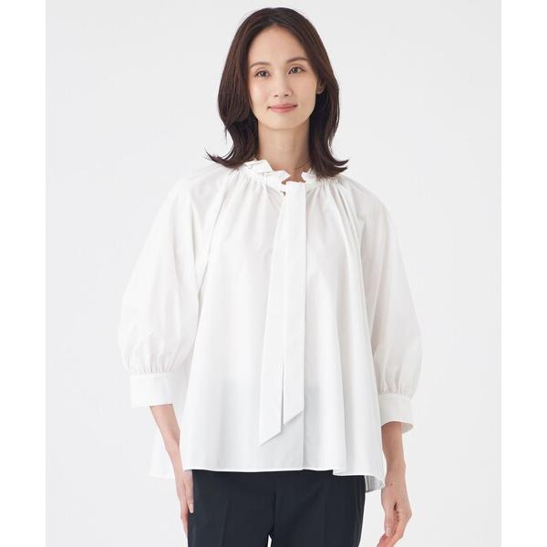 ブラウス シャツ 「はっ水・ウォッシャブル」フリーモーションタフタブラウス レディース