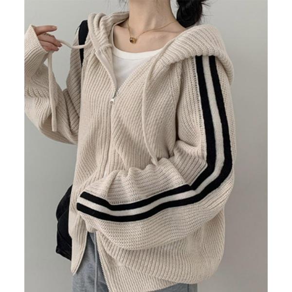 「by muni:r」 ニットカーディガン FREE アイボリー レディース