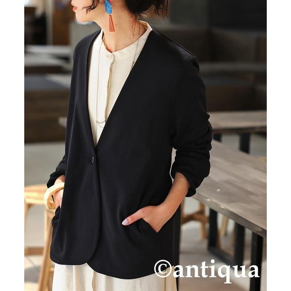 「antiqua」 ジャケット R ブラック レディース
