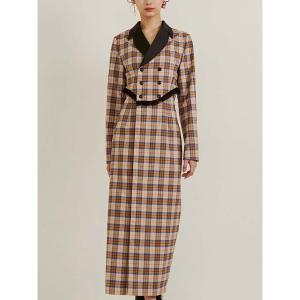 「PAMEO POSE」 長袖ワンピース MEDIUM ベージュ レディース
