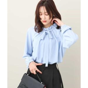 「MK MICHEL KLEIN」 長袖ブラウス 38 ライトブルー レディース