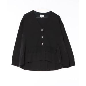 「LANVIN en Bleu」 カーディガン 38 ブラック レディース