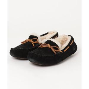 「UGG」 モカシンシューズ 24cm ブラック レディース