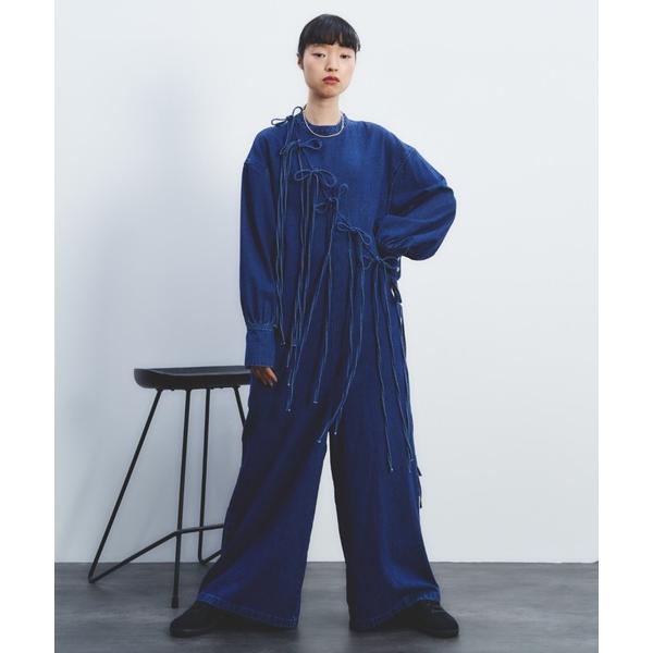 「PERNA」 オールインワン MEDIUM インディゴブルー レディース